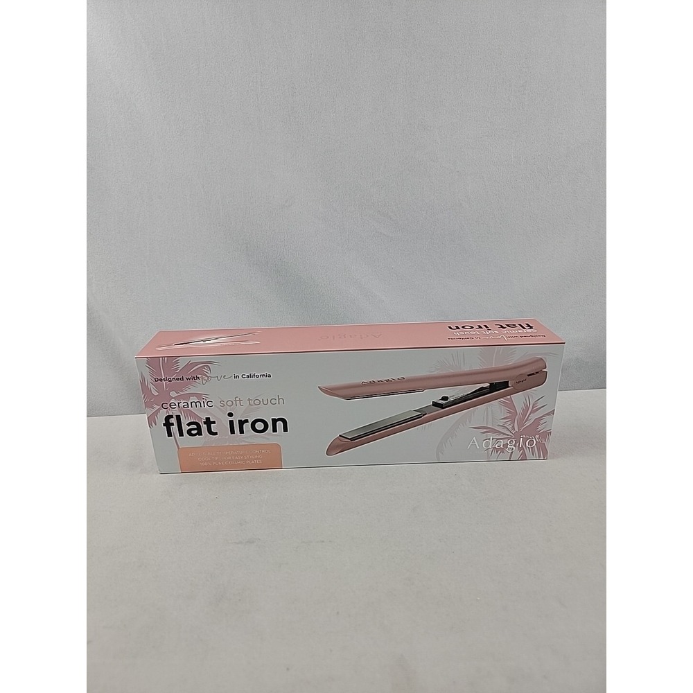 Adagio Flat Iron ceramic soft touch flat iron 1in Plates